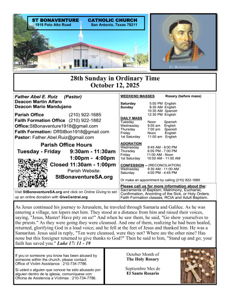 Bulletin October 12/ 2025